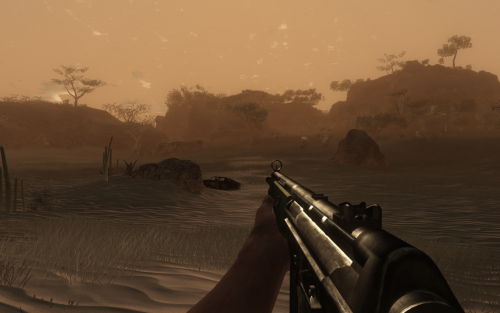 Scrennshot aus Far Cry 2 mit sehr hohen Einstellungen sowie 4xAA.