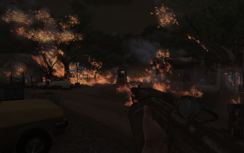 Scrennshot aus Far Cry 2 mit sehr hohen Einstellungen sowie 4xAA.