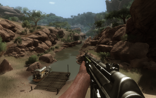 Scrennshot aus Far Cry 2 mit sehr hohen Einstellungen sowie 4xAA.