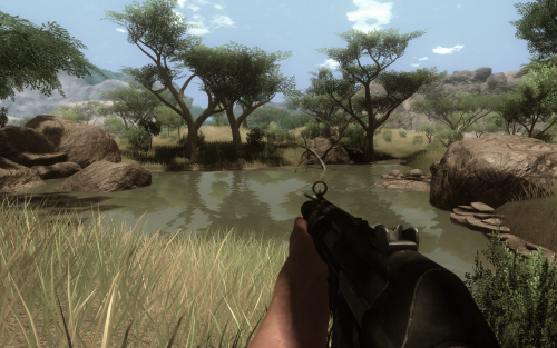 Scrennshot aus Far Cry 2 mit sehr hohen Einstellungen sowie 4xAA.