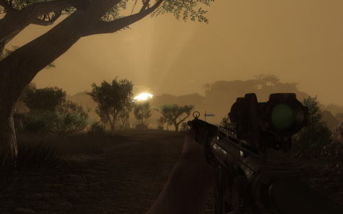 Scrennshot aus Far Cry 2 mit sehr hohen Einstellungen sowie 4xAA.