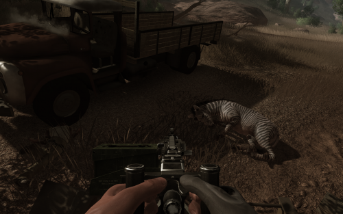 Scrennshot aus Far Cry 2 mit sehr hohen Einstellungen sowie 4xAA.